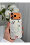 iPhone 17 Pro/18 Pro Rhinestone Case with Pearl Pendant Detail, Marbling Effect 3D Heart and Motif Charm Cover - 7