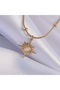 Steel Gold Pearlescent Sun Pendant - 5