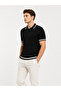 Men's Black Regular Fit Polo Collar T-Shirt - 2