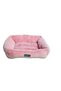 Brownie Series Rectangle Pet Bed Small - 60x50x19cm - Soft Washable Fabric, Reversible Cushion, Non-Slip Base,Ideal for Cats & Small Dogs