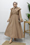 Baby Collared Buttoned Dress Tsd260250 Mink - 3