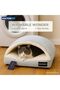 Block Sleeping Pet Bed Medium - Blue - Easy Clean Washable Dog & Cat Bed, with Premium Fabric and Non Slip Base – 60 x 50 x 10 cm - 5