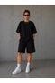 2-Piece Shorts for Women (Black-Grey) Comfortable Fit Oversize Daily Wear Sweat-Resistant - 3