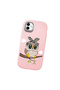 Samsung Galaxy A04 Compatible Case Camera Protector Pink Silicone Couple Phone Case with Owl Pattern - 3