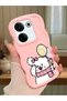 Tecno Camon 20 Compatible Case Camera Protector Pink Silicone Couple Phone Case Cat Pattern