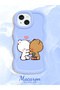 iPhone 14 Compatible Case Camera Protector Blue Silicone Couple Phone Case Cute Pattern - 2
