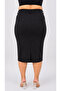 Plus Size Knitted Stone Pencil Skirt - 3