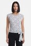 Polka dot tie-up blouse