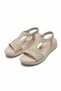 9690 Cream Color Women's Straw Weave Women's Sandals - Braided Fabric Women's Casual Sports Sandals - 5