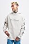 Men's Patched Ethnic Hooded Sweatshirt Space Gray - 2