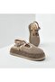 Women's Genuine Suede Perforated Sandals - 3