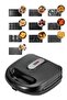 10 in 1 Sandwich Maker 750W Multi Function Machine with Changeable Plates for Waffle, Grill, Donut, Sandwich