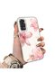 Redmi Note 11 Compatible Silicone Edge Hard Back Case Couple Phone Case with Floral Pattern