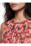 Pink Patterned Gathered A-Line Dress - 5