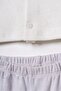 Baby Cotton Ecru Cardigan Gray Pants Set - 3
