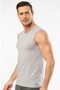 Men's sleeveless tank top, crew neck sleeveless tank top, 95% cotton, 5% elastane - 5