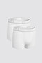 Ds Damat White Elastic Waistband Brand Logo Lycra Stretchable 2-Piece Boxer Set - 5