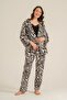 Women's Black Dressing Gown Set Pc9282-S-V1 - 8