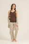Women's Brown Embroidered Dressing Gown Set Pc9277-S-V1 - 2