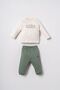 Baby Boy Embroidered Green Cardigan Set Usb3179-C-V2 - 3