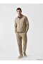 Lcwaikiki Classic Beige Polo Collar Men's Sweatshirt - 2
