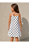 Girl's Thin Straps Wrinkled Polka Dot Summer Dress - 2