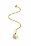 Steel Yellow Color Sun Motif Zircon Stone Women's Necklace - 6