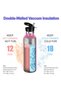 Cute Rabbit Theme Anti Spil Stainless Steel 500ml Water Bottles, Vacuum Insulated Double Wall Travel Bottle with Leak-Proof hot and cold with a special Straw 3 to 6 Years- Pink - 5