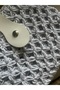 White Glittery Macrame Knitted Hanging Bag, Crossbody Usable Handmade Women's Bag - 4