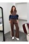 Women's Half Zipper Bat Sleeve Top and Bottom Set