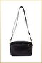 Marseille three-compartment soft leather hand and shoulder bag - black - 6