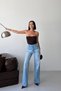 Women's Blue Baggy Jeans with Pocket Detail - 7