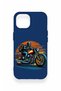 iPhone 15 Compatible Moto Rider Patterned Silicone Case - 2