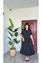 Short Sleeve Buttoned Belted Maxi Length Shirt Collar Very Stylish Comfortable Dress - 4