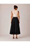 Women's Premium Tencel Fabric Maxi Skirt with Pockets and Front Slit - 2