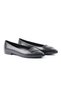 Genuine Leather Black Women's Ballerina Shoes - Z2555 - 2