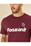 Men Burgundy Graphic T-Shirt - 4