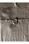 Flounced Summer Fabric Buttoned Crew Neck Short Sleeve Long Knitwear Dress - 6