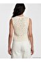 Lcw Vision Beige Crew Neck Openwork Women's Knitwear Undershirt - 3