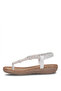 Solly 4121 Silver Women's Sandals with Stones between the Toes - 4