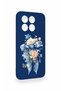 Mi 15t 5g Compatible Blue Ribbon Flower Pattern Silicone Case - 3