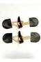 Brown Leather Button with Leather Loop / 14cm / Button Set (Cbn28)