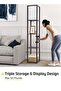 Floor Lamp with Shelves, Modern Standing Shelf Lamp for Living Room Office - Walnut Black - 8