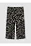 Vizyon New Season Elastic Waist Patterned Women's Capri Pants - 5