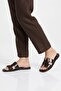 Brown Women's Flat Slippers
