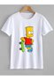 Bart Simpson Printed Crew Neck 100% Cotton Short Sleeve Kids and Teenagers T-Shirt