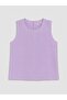 Lcwaikiki Curve Lilac Plus Size Modal Blended Blouse