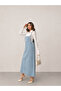 Ice Blue Long Strap Denim Jeans Gilet Dress - 3