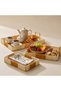 Dual Color Wicker Look Multi-Purpose Serving and Presentation Trays - 6