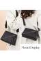 Women Genuine Leather Shoulder Crossbody Satchel Bag, Ladies Multi‑Pocket Rivet Stitching Cross - 2
